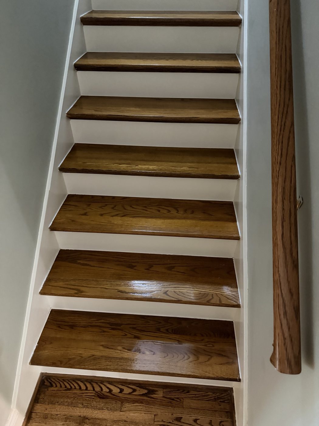 Refresh Cleaning Services project photograph: Staircase · Hardwood steps